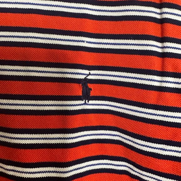 Polo Golf Ralph Lauren Mens Shirt XL Polo Short Sleeve Orange Stripe - Picture 2 of 5